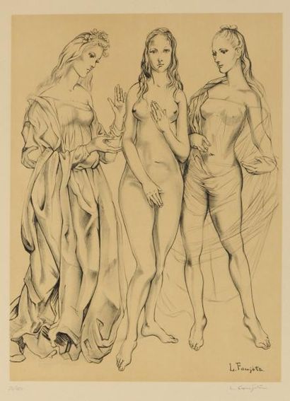 null FOUJITA Tsuguharu (1886-1968)

"Les Trois Grâces"

Lithographie, signée en bas...