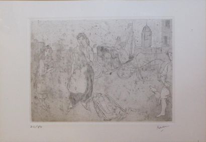 Jules PASCIN (1885-1930) Scène de rue

Gravure, signée du cachet de la signature...