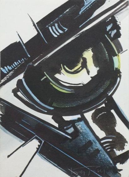 Gianni BERTINI (1922-2010) Composition 

Gouache et encre de Chine sur papier, signé...