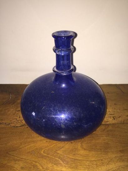 null Vase soliflore en verre bleu