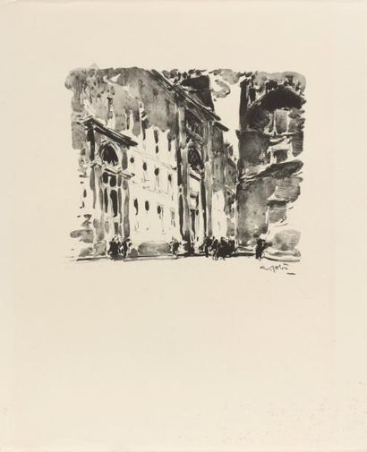 null 49 FOCILLON (Henri). Le Mont dans la ville. À Paris, Chez l’Artiste, 1928. In-4°...