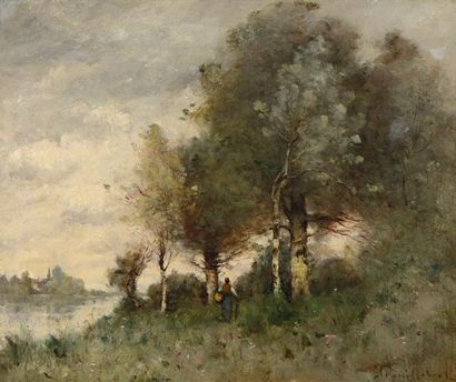 TROUILLEBERT Paul-Désiré (1829-1900). "Chouzé sur Loire, vu de Bertignolle"

Huile...