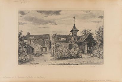 JACQUE Marcel (XIX-XXe siècle) "L'atelier de Théodore Rousseau" 

Eau-forte, signée...