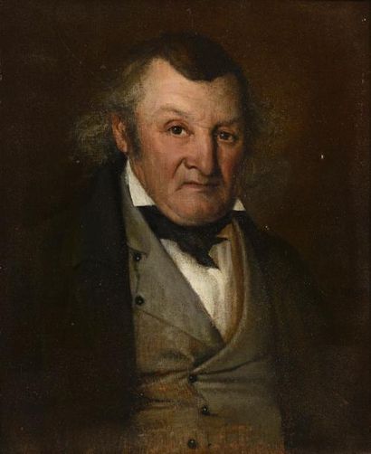 HENNER Jean-Jacques (1829-1905) "Portrait d'homme" 

Huile sur toile, signée au milieu...