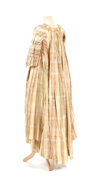 null Robe à la française (manteau de robe et jupe), XVIIIème siècle, avec plis Watteau...