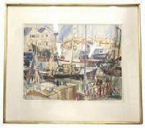 null GAILLARDOT Pierre (1910-2002)

« Port »

Aquarelle, signée en bas à droite datée...