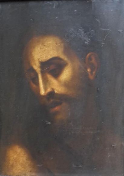null Ecole dans le gout du XVIIe siècle 

"Christ" 

Huile sur panneau,

42,5 x 31...