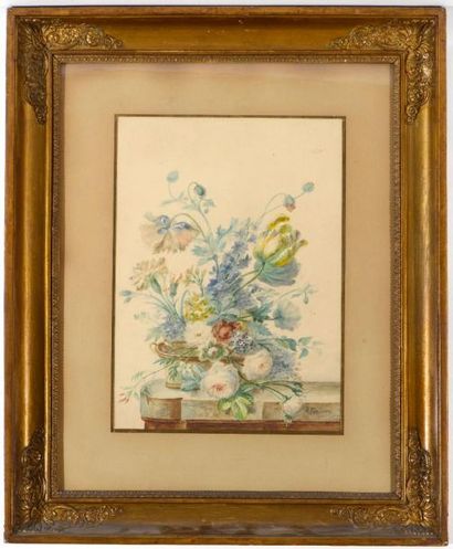 null Ecole du XIXe siècle

"Corbeilles de fleurs"

Deux aquarelles, signées J. Fontaine...