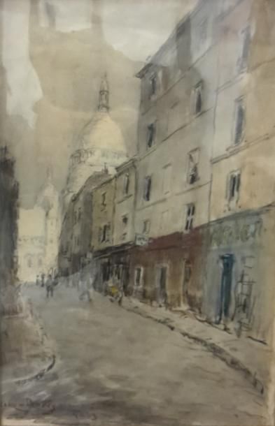null FRANK BOGGS (1855-1926)

"Rue à Montmartre"

Aquarelle signée, située "Paris"...