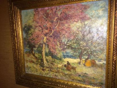 null Fernand MAILLAUD (1863-1948)

"Chevrière au pied de l'arbre en fleurs"

huile...