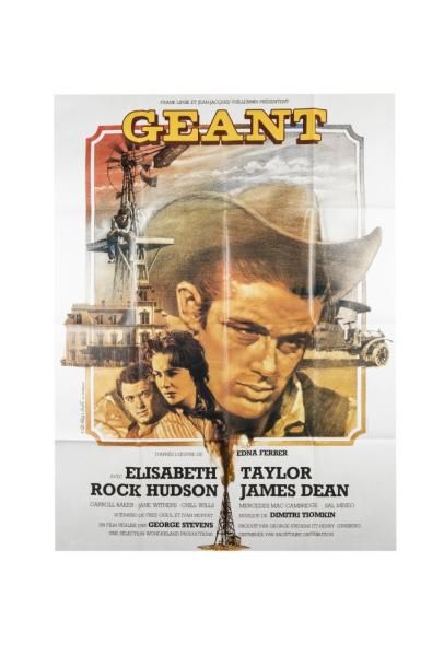 null LOT de QUATRE AFFICHES de cinéma comprenant : "Géant "(1956), dimensions : ...