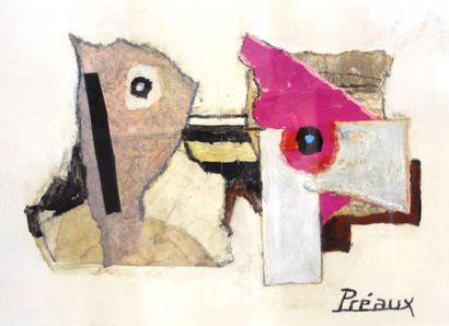 null Raymond PRÉAUX (1916-1997) 

Abstraction

Technique mixte et collage sur carton,...