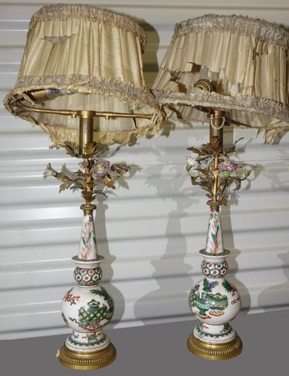 null MANUFACTURE DE SAMSON

Paire de petites lampes formées d'aspersoir en porcelaine...
