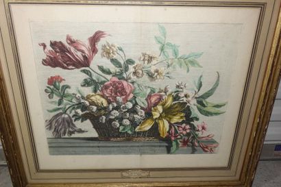 null Jean-Baptiste MONNOYER, édité par Nicolas de POILLY.

"Corbeilles de fleurs"

Trois...