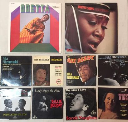 JAZZ Lot de 50 disques 33 T et 21 disques 45 T EP/ disques 45 T de chanteuses de...