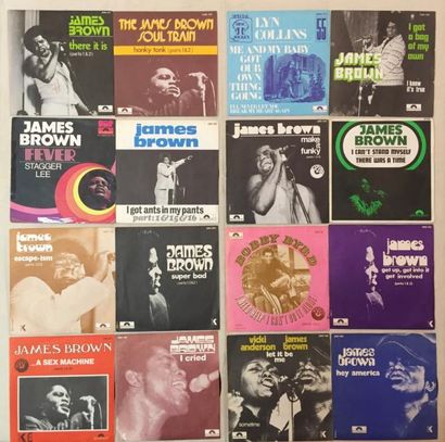 SOUL / RNB / FUNK Lot de 35 disques  45 T de James Brown et Interprètes.
VG à EX...