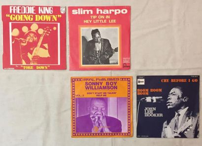 BLUES Lot de 9 disques 33 T et de 16 disques 45 T/ disques 45 T EP originaux de blues...