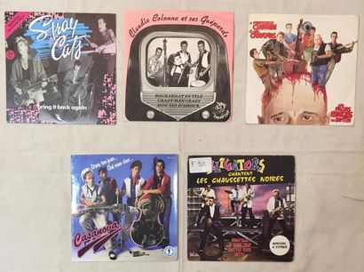 ROCK N ROLL Lot de 43 disques 33 T et de 9 disques 45 T de Rockabilly et Psychobilly....