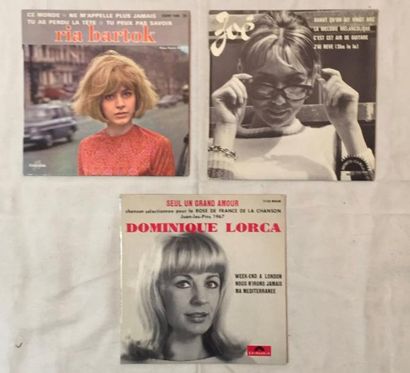 CHANSON FRANCAISE Lot de 15 disques EP chanteuses Française comprenant Dominique...