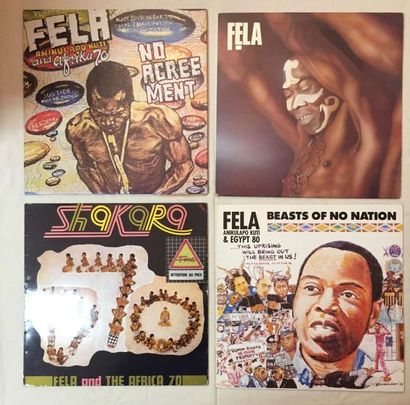 MUSIQUE DU MONDE Lot de 11 disques 33 T de Fela Kuti comprenant : Fela – Teacher...