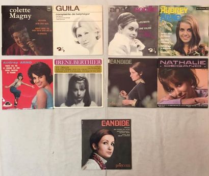 CHANSON FRANCAISE Lot de 89 disques EP chanteuses Françaises.
VG+ à NM/ VG+ à NM

Set...