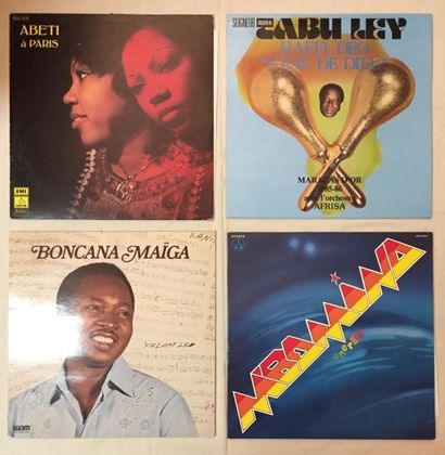 MUSIQUE DU MONDE Lot de 10 disques 33 T de musique Africaine style Disco, Funk, DJ...