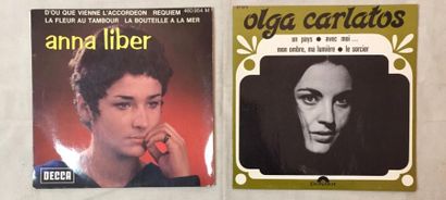 CHANSON FRANCAISE Lot de 98 disques 45 T EP de chanteuses Françaises
VG+ à NM / VG+...
