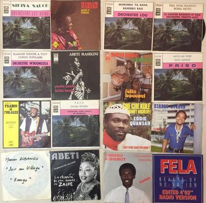 MUSIQUE DU MONDE Lot de 50 disques 45 T de musique Africaine.
VG+ à NM/ VG+ à NM
Set...