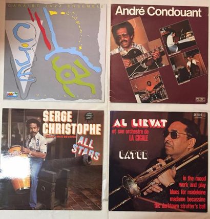 MUSIQUE DU MONDE Lot de 16 disques 33T de musique des Antilles et d'Haïti style Soul,...