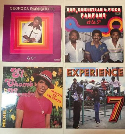 MUSIQUE DU MONDE Lot de 87 disques 33T de musique des Antilles, de Guyane et d'Haïti...