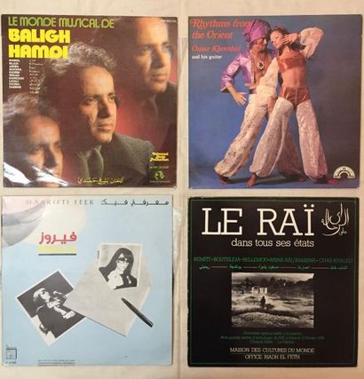 MUSIQUE DU MONDE Lot de 12 disques 33 T de musiques Arabes styles Rai, Moderne, Jazz...