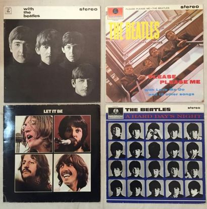 POP / ROCK Lot de 31 disques 33 T, de 1 coffret et de 17 disques 45 T des Beatles...