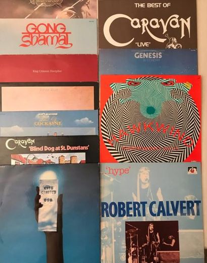POP / ROCK Lot de 32 disques 33 T de Rock Progressif Anglais comprenant : King Crimson,...