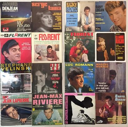 CHANSON FRANCAISE Lot de 80 disques 45 T EP de chanteurs Français.
VG+ à NM / VG+...