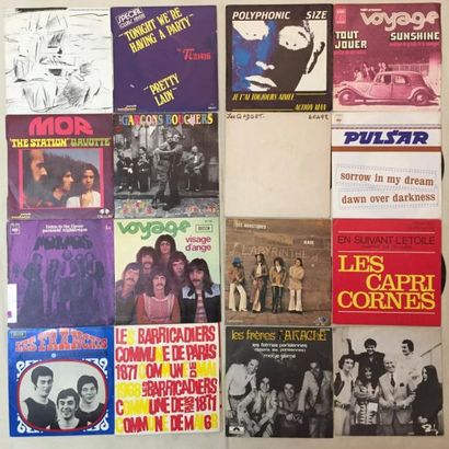 POP / ROCK Lot de 39 disques 45 T de musiques Progressive, Rock, Pop…  interprétées...