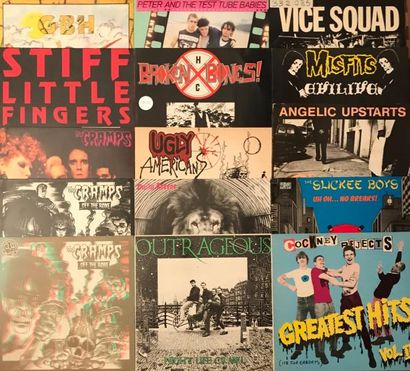 PUNK Lot de 29 disques 33 T de Punk et Oi.
VG à EX/ VG à EX
Set of 29 LP's of Punk...