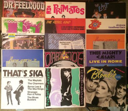 PUNK Lot de 76 disques 33 T et 9 disques 45 T de Rock, Pub-Rock, Garage, Punk et...