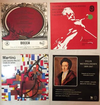 MUSIQUE CLASSIQUE Lot de 17 disques 33 T et de 3 coffrets de musique Classique Violoncelliste.
VG...