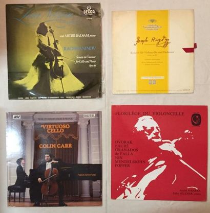 MUSIQUE CLASSIQUE Lot de 17 disques 33 T et de 3 coffrets de musique Classique Violoncelliste.
VG...