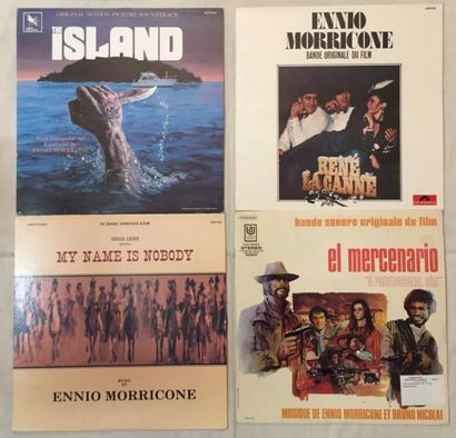 BANDES ORIGINALES DE FILMS Lot de 28 disques 33 T de musiques de films composées...