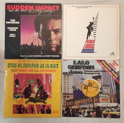 BANDES ORIGINALES DE FILMS Lot de 37 disques 33 T de musiques de films et serie TV...