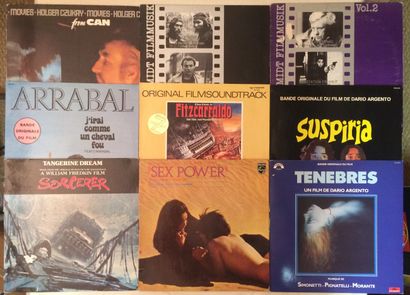 BANDES ORIGINALES DE FILMS Lot de 11 disques 33 T de musiques de films Psychédeliques...