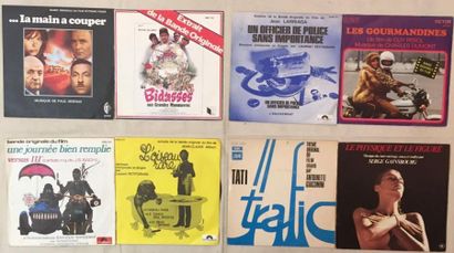 BANDES ORIGINALES DE FILMS Lot de 40 disques 45 T de musiques de films Français.
VG+...