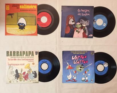 MUSIQUE POUR ENFANTS Lot de 9 disques 33 T et de 22 disques 45 T / disques 45 T EP...