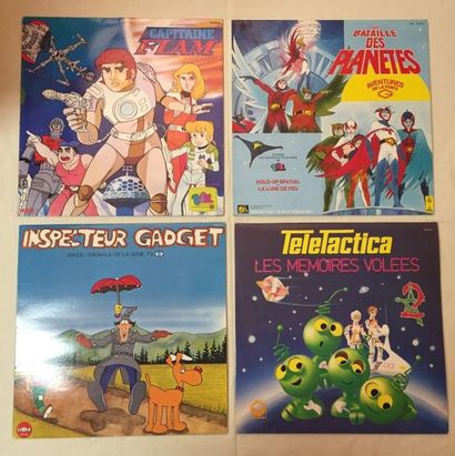 MUSIQUE POUR ENFANTS Lot de 7 disques 33 T et de 26 disques 45 T comprenant : Teletactica...