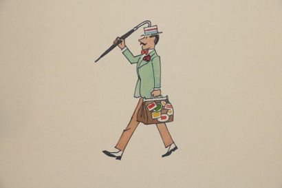 null GUS (Gustave Erlich, dit) (1911 – 1997). Les Danseurs de claquettes. Six dessins...