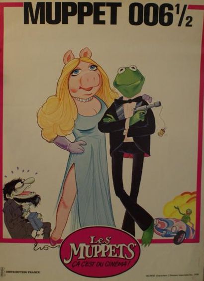 null LES MUPPETS. « ÇA C’EST DU CINÉMA. ».1980 (4 affichettes). Ensemble de 4 affichettes :...