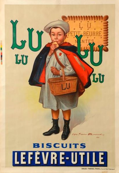 null BOUISSET Firmin Etienne (d’après). BISCUITS LEFEVRE-UTILE. Imp.Daude Frères,...