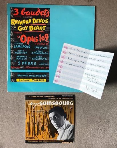  Lot de disque 45 tours et de disque 33 tours de Serge Gainsbourg.Lot composé de...