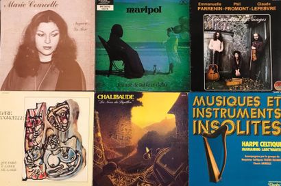 null POP ROCK - Lot de 6 disques 33T de folk français. 

Set of 6 LP's of french...